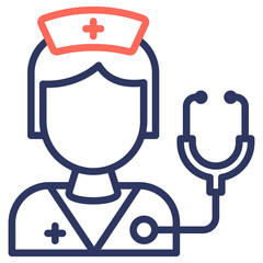 Doctor line color icon