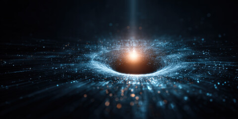 Black hole dark space technology background