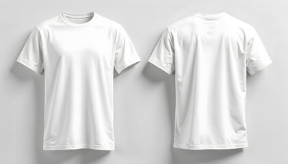 Plain White T-Shirt Mockup, Front and Back View, t-shirt, mockup template