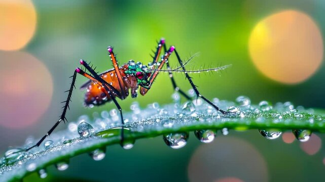 close up of a grasshopper, macro of a red bug, insect, bugs on green leaves, nature, green bugs, mantis, grasshopper