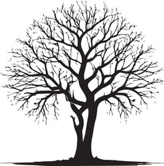 Obraz premium Tree silhouette Vector | Minimalist & Trendy Tree Silhouette Design | Unique & Stylish Tree Artwork for Vector design