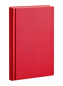 Red hardcover book isolated on png transparent background