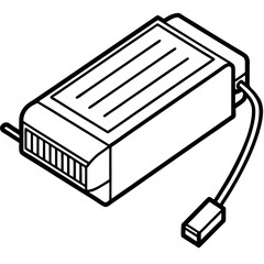 Battery Charger line art vector