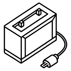 Battery Charger line art vector
