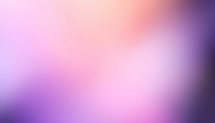 Fototapeta premium Soft, blurred gradient background with pastel hues of pink, purple, peach, and white blending together smoothly.