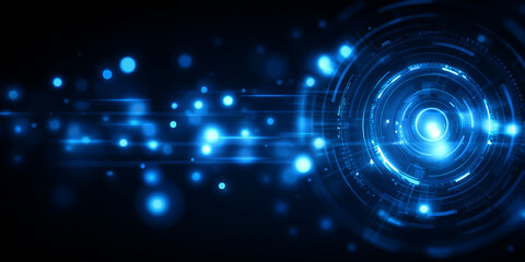 Obraz premium Abstract futuristic electronic circuit technology background
