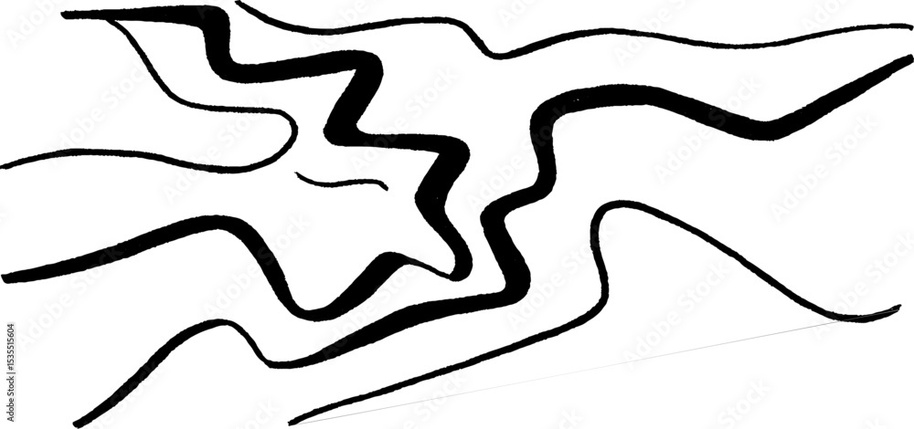 Poster abstract line art set featuring dynamic lightning crack design