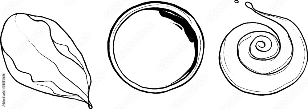 Poster abstract line art set featuring liquid wave and circular forms for design projects