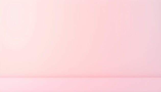 A soft pink gradient wall and floor create a minimalist, empty studio space.