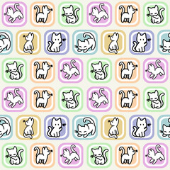 Whimsical Creatures pattern blends native-inspired animal silhouettes with a modern geometric grid and soft, ethnic-infused colors, perfect for playful yet sophisticated designs.