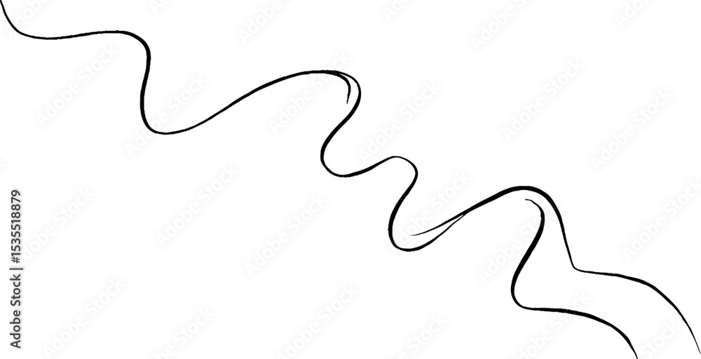 Poster minimalist line art collection featuring squiggle paths for creative design