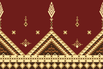 A striking blend of traditional motifs and modern geometrics. This Pattern inspired pattern in deep crimson and gold radiates elegance, ideal for refined design projects.