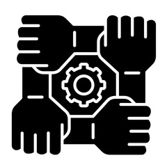 Team Collaboration  Icon Element For Design	