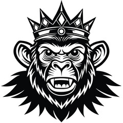 Obraz premium Majestic Monkey King Illustration for Unique Designs