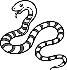 black snake vector illustration