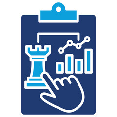 Strategic Planning Flat Blue Icon