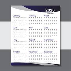 Minimal Elegance Wall Calendar 2026