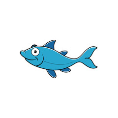 Fototapeta premium vector illustration of a cartoon fish