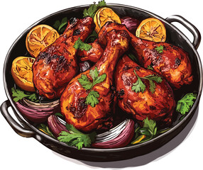 roasted chicken with vegetables