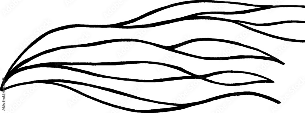 Poster abstract line art of rain falling on wavy patterns for design projects
