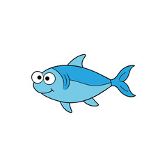 Obraz premium fish cartoon isolated on white