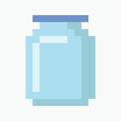 jar pixel art icon vector illustration.