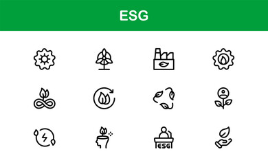 Comprehensive ESG Icon Collection - Perfect for Green, Ethical, and Corporate Responsibility Branding