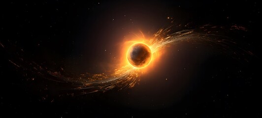 Obraz premium galaxy version of Crescent sun World,ai generative