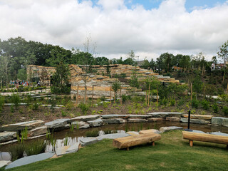 The Gipson Play Plaza in Dix Park near downtown Raleigh NC