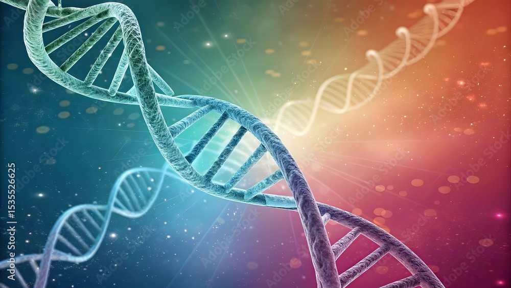 Poster unlocking lifes code a mesmerizing journey into the intricate double helix structure of dna, reveali