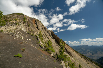 Looking Up At The Summit Of Electric Peak In Yellowstone