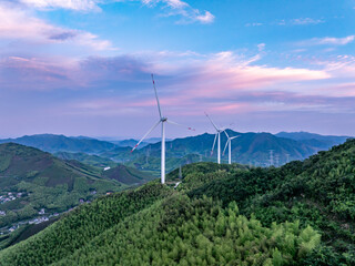 wind turbine on moutian green energy