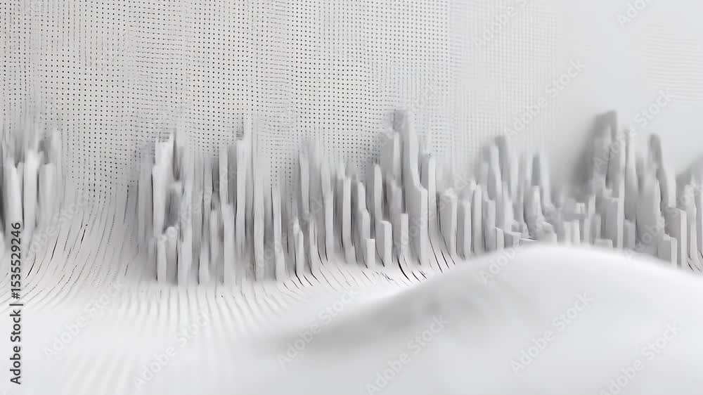 Poster abstract white geometrical backdrop with line pattern and architectural structures