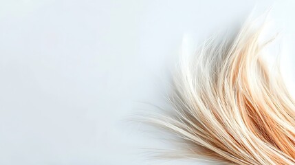 Soft and Flowing Hair Strands on Light Neutral Background for Beauty and Fashion Concepts