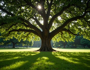 Obraz premium Lush tree in park