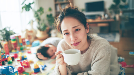 子どもが寝た後の静かなティータイム
