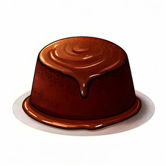 Dark Chocolate Cake with Rich Creamy Topping