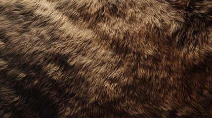 Close-up detailed image of animal fur showing rich brown tones and textured hair pattern for wildlife, nature, and skin pattern design concepts