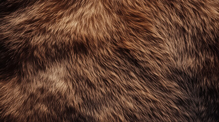 Highly detailed close-up image of brown animal fur showing rich texture, soft hairs, and intricate patterns with natural coloration and depth for wildlife or nature themes