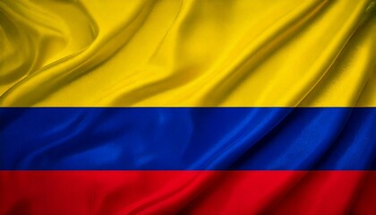 Obraz premium national flag of Colombia, white bagrund 