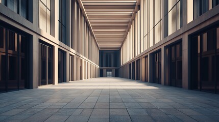 An empty server room bathed in white light, showcasing rows of server racks in a highly advanced and clean technology environment.