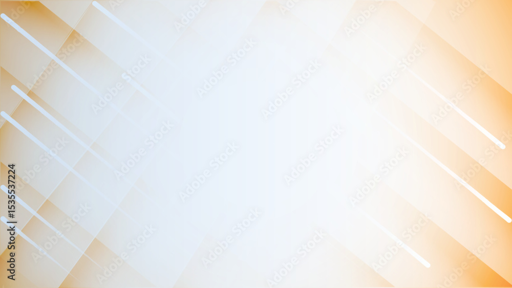 Poster white light gold background with diagonal layout, dynamic shapes composition. vector illustration wi