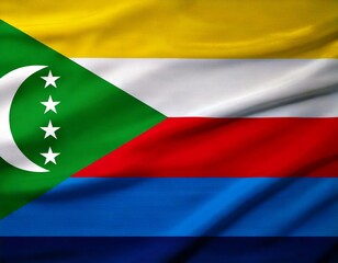 Obraz premium national flag of Union of the Comoros, in the original size,colours and proportions