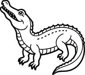 Fototapeta premium vector illustration of cartoon crocodile