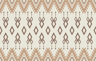 Obraz premium Geometric ethnic oriental ikat seamless pattern color oriental. Aztec ornament print. Design for background ,curtain, carpet, wallpaper, clothing, wrapping, Batik, vector illustration.
