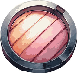 Vector watercolor painted illustration of a shadow palette