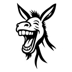 Funny donkey vector art 