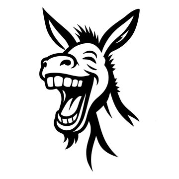 Funny donkey vector art 