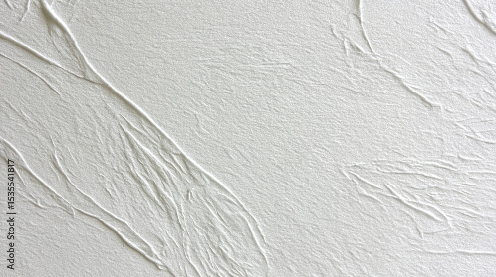 Poster textured white paper surface revealing intricate wrinkles, creating dynamic abstract lines and engag