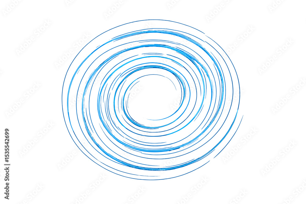Aufkleber Swirling blue patterns create a mesmerizing visual effect resembling circular waves in open space